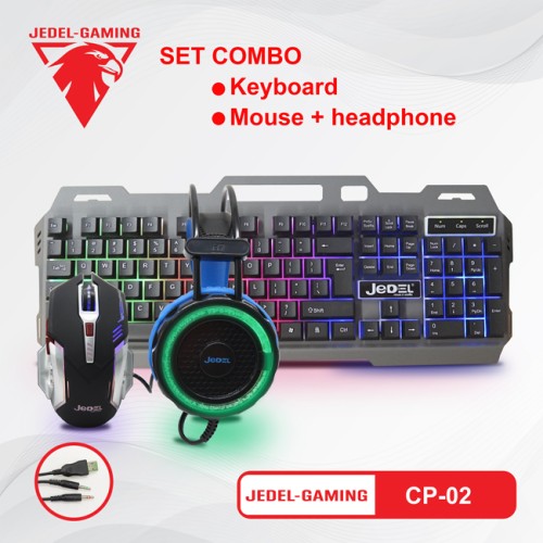 Bộ combo bàn phím LED + MOuse + Head phone Jidel CP-02 Bộ combo bàn phím LED + MOuse + Head phone Jidel CP-02