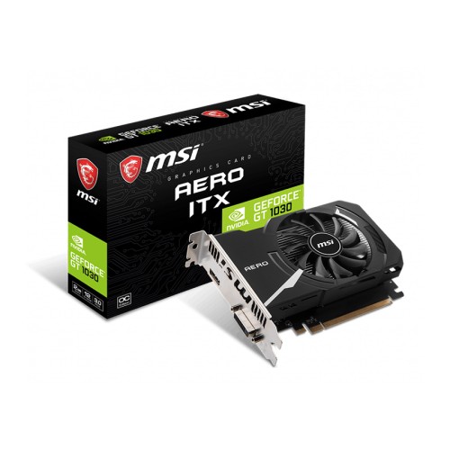 Card màn hình MSI GT 1030 AERO ITX 2GD4 OC (2GB GDDR4, 64-bit, DVI+HDMI) Card màn hình MSI GT 1030 AERO ITX 2GD4 OC (2GB GDDR4, 64-bit, DVI+HDMI)